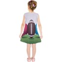 Helmet Ball Football America Sport Red Brown Blue Green Kids  Tunic Dress View2