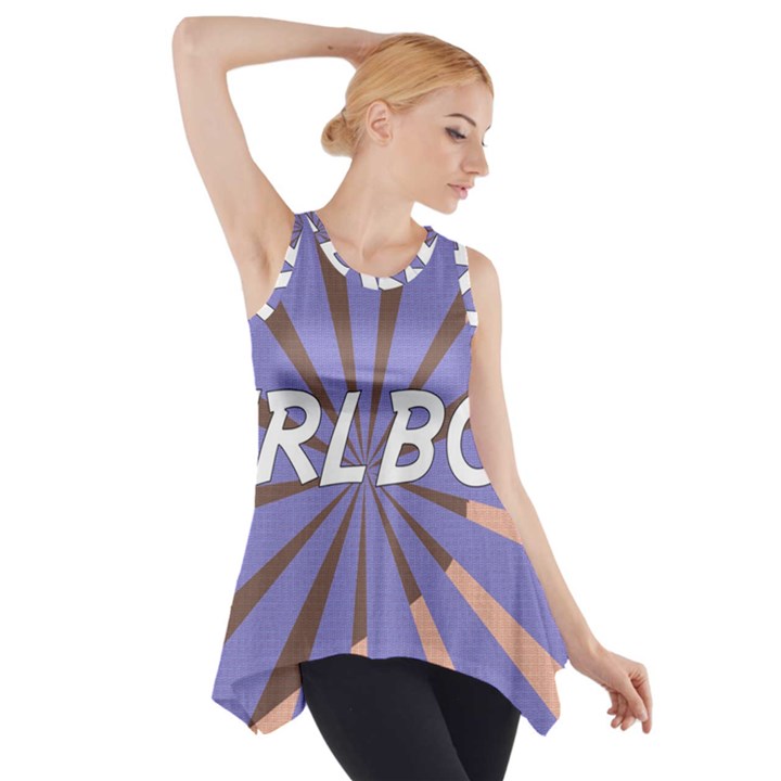 Girlboss Light Line Wave Chevron Side Drop Tank Tunic