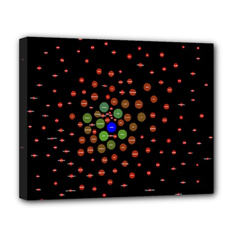 Molecular Chemistry Of Mathematical Physics Small Army Circle Deluxe Canvas 20  X 16   by Mariart