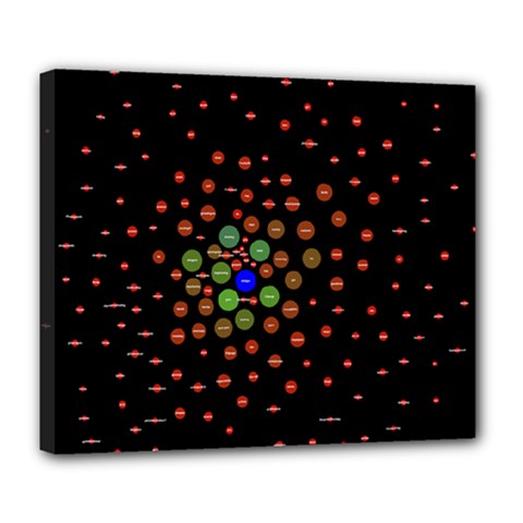 Molecular Chemistry Of Mathematical Physics Small Army Circle Deluxe Canvas 24  X 20   by Mariart