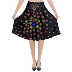 Molecular Chemistry Of Mathematical Physics Small Army Circle Flared Midi Skirt