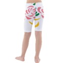 Pink Rose Ribbon Bouquet Green Yellow Flower Floral Kids  Mid Length Swim Shorts View2