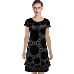 Plane Circle Round Black Hole Space Cap Sleeve Nightdress