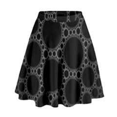 Plane Circle Round Black Hole Space High Waist Skirt by Mariart