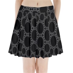 Plane Circle Round Black Hole Space Pleated Mini Skirt by Mariart