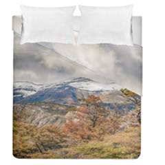 Forest And Snowy Mountains, Patagonia, Argentina Duvet Cover Double Side (queen Size) by dflcprints