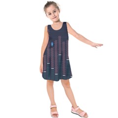 Plaid Line Circle Polka Green Red Blue Kids  Sleeveless Dress