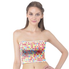 Random Sized Cube Multiple Plaid Color Rainbow Tube Top by Mariart