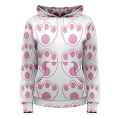 Rabbit Feet Paw Pink Foot Animals Women s Pullover Hoodie by Mariart