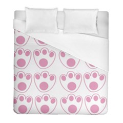 Rabbit Feet Paw Pink Foot Animals Duvet Cover (full/ Double Size) by Mariart