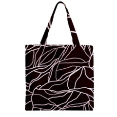 River System Line Brown White Wave Chevron Zipper Grocery Tote Bag by Mariart