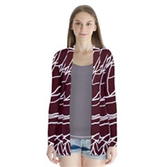 River System Line Brown White Wave Chevron Cardigans by Mariart