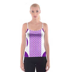 River Hyacinth Polka Circle Round Purple White Spaghetti Strap Top by Mariart