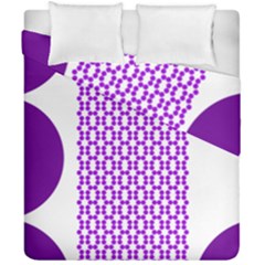 River Hyacinth Polka Circle Round Purple White Duvet Cover Double Side (california King Size) by Mariart