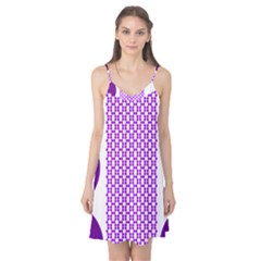 River Hyacinth Polka Circle Round Purple White Camis Nightgown