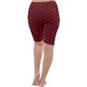 Red Snakeskin Snak Skin Animals Cropped Leggings  View4