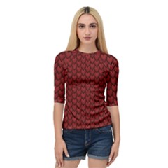 Red Snakeskin Snak Skin Animals Quarter Sleeve Tee