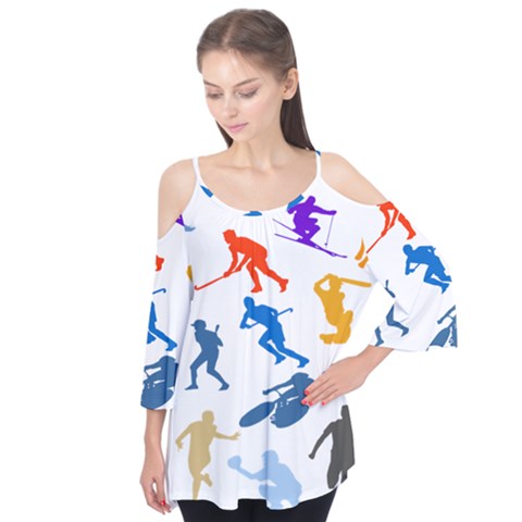 Sport Player Playing Flutter Tees by Mariart