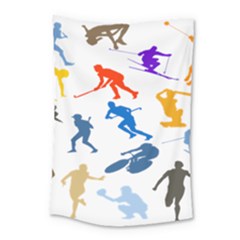 Sport Player Playing Small Tapestry by Mariart