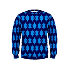 Star Blue Space Wave Chevron Sky Kids  Sweatshirt by Mariart