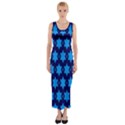 Star Blue Space Wave Chevron Sky Fitted Maxi Dress View1