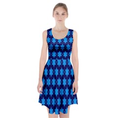 Star Blue Space Wave Chevron Sky Racerback Midi Dress by Mariart