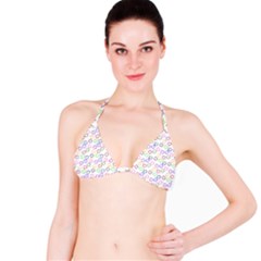 Star Space Color Rainbow Pink Purple Green Yellow Light Neons Bikini Top by Mariart