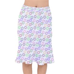 Star Space Color Rainbow Pink Purple Green Yellow Light Neons Mermaid Skirt