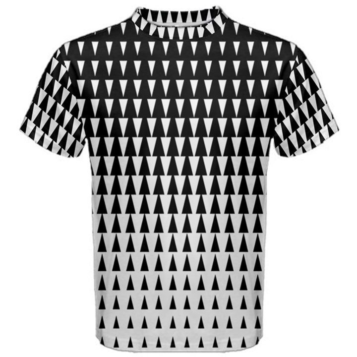 Triangle Black White Wave Chevron Men s Cotton Tee