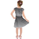 Triangle Black White Wave Chevron Kids  Short Sleeve Dress View2