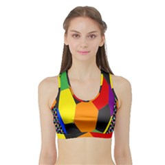 Team Soccer Coming Out Tease Ball Color Rainbow Sport Sports Bra With Border by Mariart