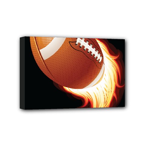 Super Football American Sport Fire Mini Canvas 6  X 4  by Mariart