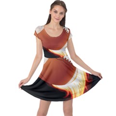 Super Football American Sport Fire Cap Sleeve Dresses by Mariart