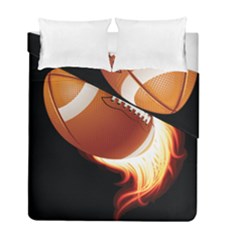 Super Football American Sport Fire Duvet Cover Double Side (full/ Double Size) by Mariart