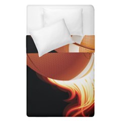 Super Football American Sport Fire Duvet Cover Double Side (single Size)