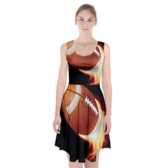 Super Football American Sport Fire Racerback Midi Dress by Mariart