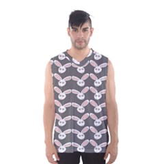 Tagged Bunny Illustrator Rabbit Animals Face Men s Basketball Tank Top by Mariart