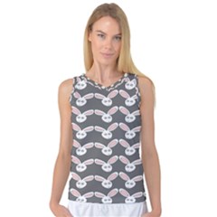 Tagged Bunny Illustrator Rabbit Animals Face Women s Basketball Tank Top by Mariart