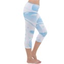 Water Drops Bubbel Rain Blue Circle Capri Yoga Leggings View3