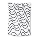 Wave Waves Chefron Line Grey White Small Tapestry View1