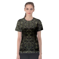 Golden Geo Tribal Pattern Women s Sport Mesh Tee