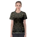 Golden Geo Tribal Pattern Women s Sport Mesh Tee View1