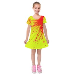 Big Bang Kids  Short Sleeve Velvet Dress by ValentinaDesign