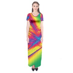 Big Bang Short Sleeve Maxi Dress by ValentinaDesign