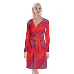 Big Bang Long Sleeve Velvet Front Wrap Dress