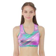 Big Bang Sports Bra With Border by ValentinaDesign