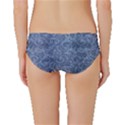 Blue Romantic Flower Pattern Denim Classic Bikini Bottoms View2