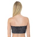 Black Romantic Flower Pattern Denim Bandeau Top View2