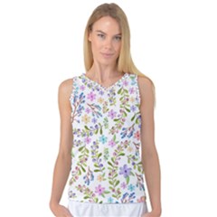 Twigs And Floral Pattern Women s Basketball Tank Top by Coelfen