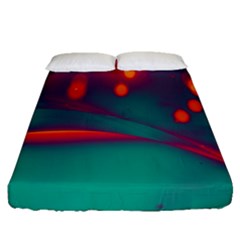 Lights Fitted Sheet (queen Size) by ValentinaDesign